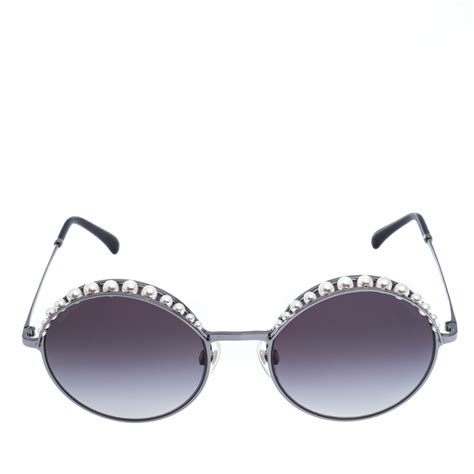 chanel round sunglasses with pearls|chanel sunglasses sale clearance.